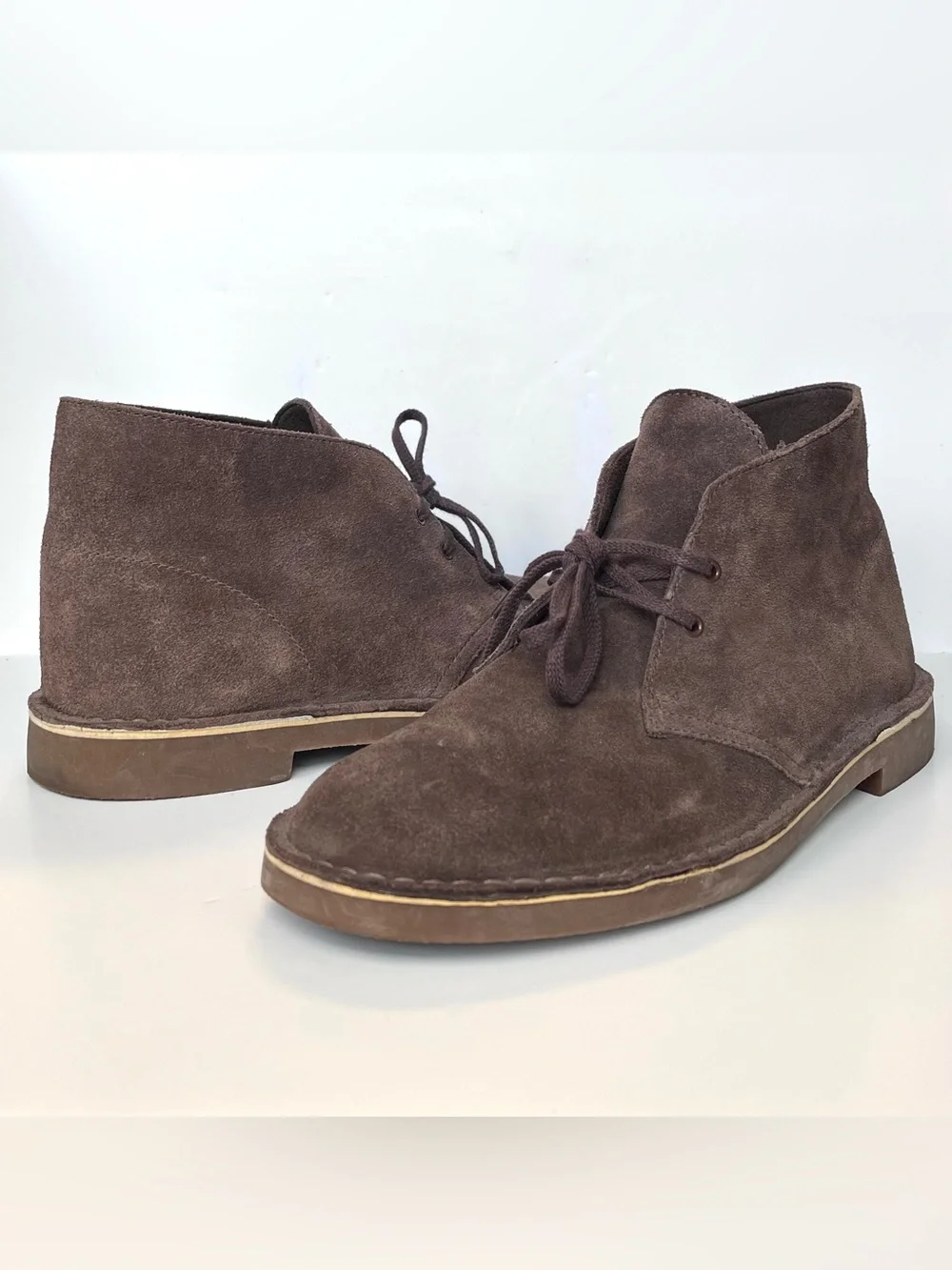 CLARKS Originals Desert Boot Bushacre 2 Chukka Brown Suede Men's Size 9.5 M